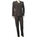 Cover-up V-neck Striped Pant Suit