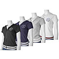 LEI Women's Varsity Zip Front Hooded Jacket