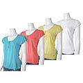 Stephanie Rogers Women's 3-button Baby Doll Top