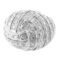 Sterling Silver Diamond Accent Ring