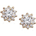 14k Gold 1 1/2ct TDW Diamond Flower Jackets and Studs (H-I, I2-3)