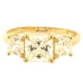 10k Yellow Gold Cubic Zirconia Engagement Ring