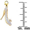 14k Yellow Gold 1/10ct TDW Diamond High-heel Charm