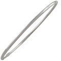 14k White Gold Polished Round Bangle