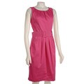 Julian Taylor Women's Fuchsia Belted Sheath Dress
