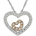 14k Gold 1/10ct TDW Diamond Heart Necklace