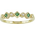 10k Yellow Gold .07ct Diamond and Emerald Ring