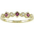 10k Yellow Gold Diamond Ruby Ring