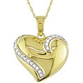 10k Yellow Gold 1/6ct TDW Diamond Heart Necklace
