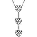 14k White Gold 1/4ct TDW Diamond Heart Necklace