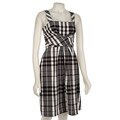 Donna Ricco Women's Plaid Jumper Dress