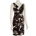 Donna Ricco Women's Petite Floral Crossover Dress