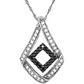 14k Gold 1/3ct TDW Black & White Diamond Necklace