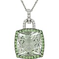 14k Gold 1/2ct TDW Diamond Multi-gemstone Necklace