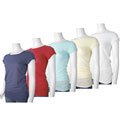 Love by Design Junior's Unfinished Edge Cap Sleeve Shirt