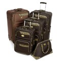 XOXO 4-piece Python Trim Luggage Set