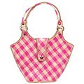 Pandanus Pink Checkered Shoulder Bag (Indonesia)