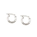 14k White Gold Polished Hoop Earrings