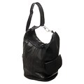Black Leather Hook Backpack
