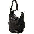 Black Leather Hook Backpack