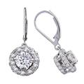 14k Gold 1/2ct TDW Diamond Leverback Stud Earrings (H-I, I2-3)