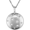 14k White Gold 1/8ct TDW Diamond Necklace