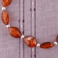 Cognac Amber and Sterling Silver Necklace (USA)