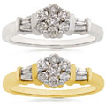 14k Gold 1/2ct TDW Diamond Flower Ring (IJ, I1-I2)
