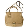 Miu Miu Sand Faded Leather Flap Tote Bag