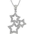 10k Gold 1/5ct TDW Triple Star Diamond Necklace