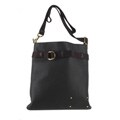YSL Black Pebbled Leather Messenger Bag