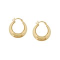 14k Yellow Gold over Silver Posh Hoop Earrings
