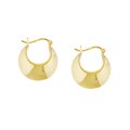 14k Gold over Silver Contemporary Hoop Earrings