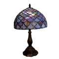 Tiffany-style Blue Shell Table Lamp