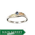 Gold and Sterling Silver December Birthstone Ring