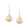 14k Yellow Gold over Silver Teardrop Earrings