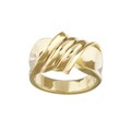 14k Yellow Gold over Silver Ribbon Ring