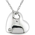 10k White Gold Heart Necklace