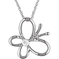 10k Gold 1/10ct TDW Diamond Butterfly Necklace