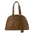 YSL Medium Camel Leather Muse Dome Tote