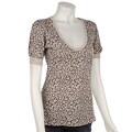RVCA Women's Short-sleeve Flower Print Knit Top