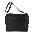 YSL Black Pebbled Leather Messenger Bag