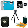 Olympus Stylus 850 SW 8MP Blue Digital Camera with Bonus Kit