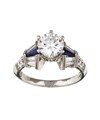 Tacori Platinum CZ and 1/2ct TDW Diamond Engagement Ring (G, VS)