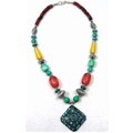 Amber and Turquoise Necklace (India)