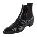 Miu Miu Men's Black Quilted Patent Chelsea Boots