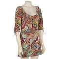 Essentials by ABS Women's V-neck Paisley Dress