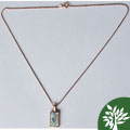 Rectangular Roman Glass Copper Necklace (Israel)