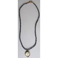Lapis/ Iolite Necklace with Copper and Roman Glass Pendant (Israel)