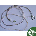 20-inch Heart Lariat with Roman Glass (Israel)